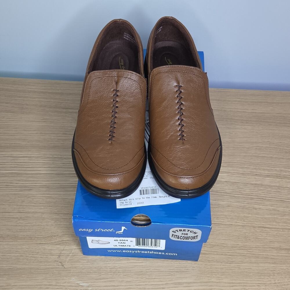 Easy Street Ultimate 40-9564 Tan Slip-On Stretch Comfort Women's 7.5 WW